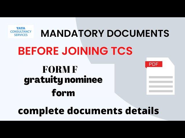 How to Fill FORM F Gratuity Nominee Form In TCS Complete Details ? @SauravMoreReacts #tcsupdates #2022tcsjoiners