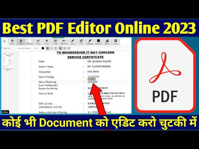 How to edit scanned pdf file online easy 2023 | Edit scanned document online free