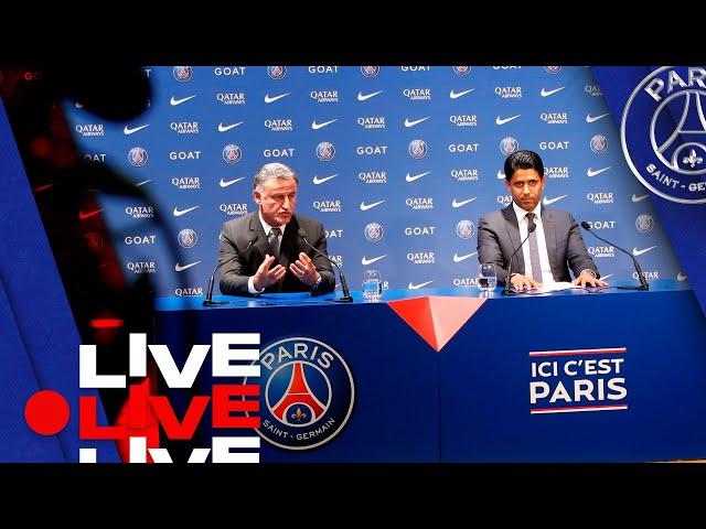  La conférence de presse de Nasser Al Khelaifi et Christophe Galtier au Parc des Princes 