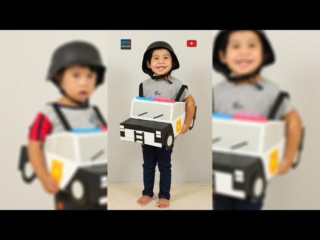 Cardboard Police Car Costume