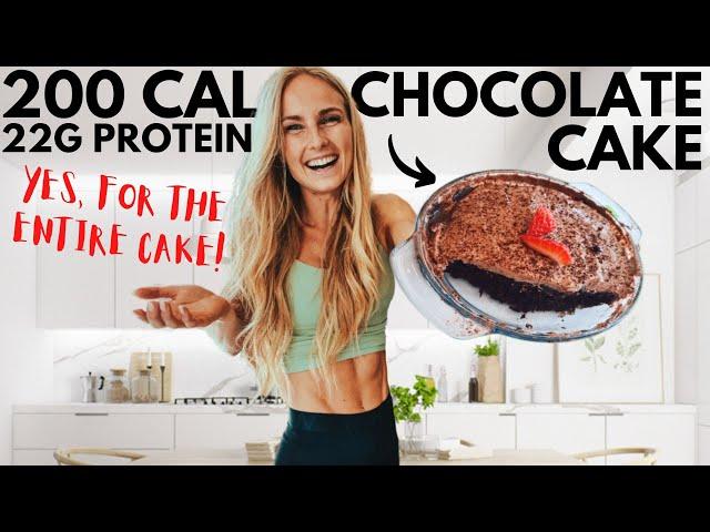 200 Calorie Frosted Protein Chocolate Cake! Anabolic Low Cal Recipe