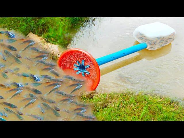 Build Fish Trapping System With PVC Pipe & Plastic Bottle Catching A Lot Of Fishes