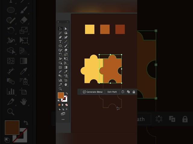 Create 3D Puzzle Pieces in Adobe illustrator #bagraphicsdesignertutorials #viralshorts #ytshorts #3d