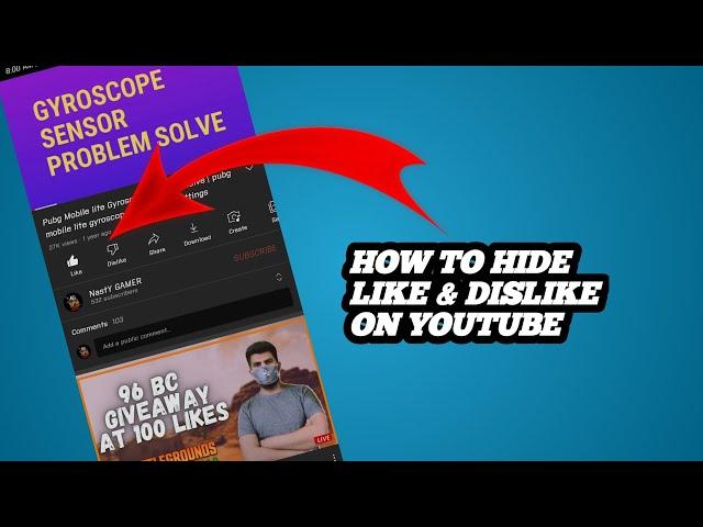 How to Hide like dislike on youtube #SHORTS