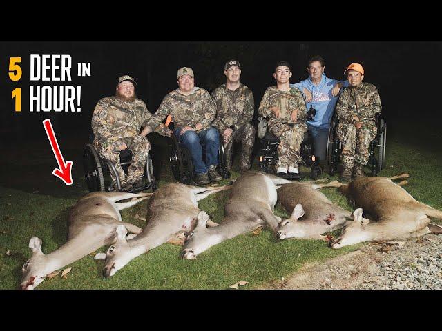 5 DEER IN 1 HOUR | Outdoors Beyond Barriers Deer Hunt In Georgia