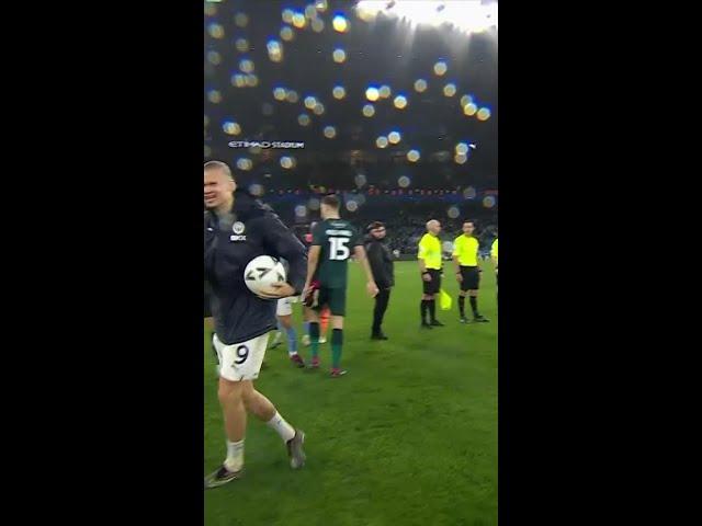 "Grealish, do you want to feel it?" Haaland teases Grealish with his hat-trick ball#shorts