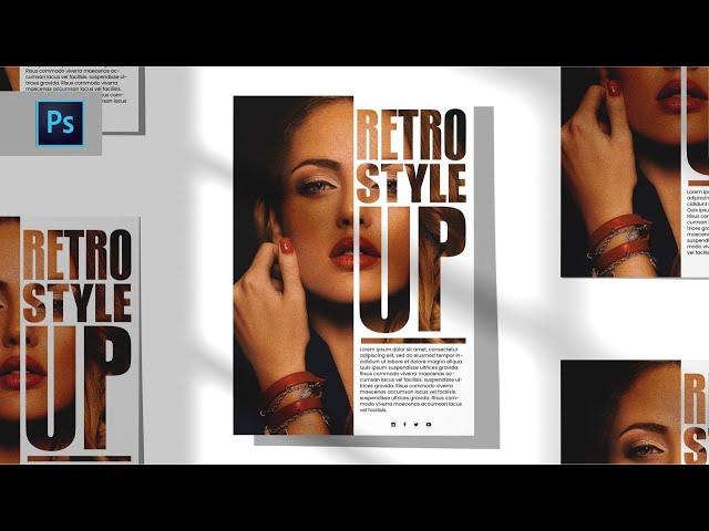 How to create a poster design in Photoshop I Photoshop Tutorial I Typography Poster I Text Masking