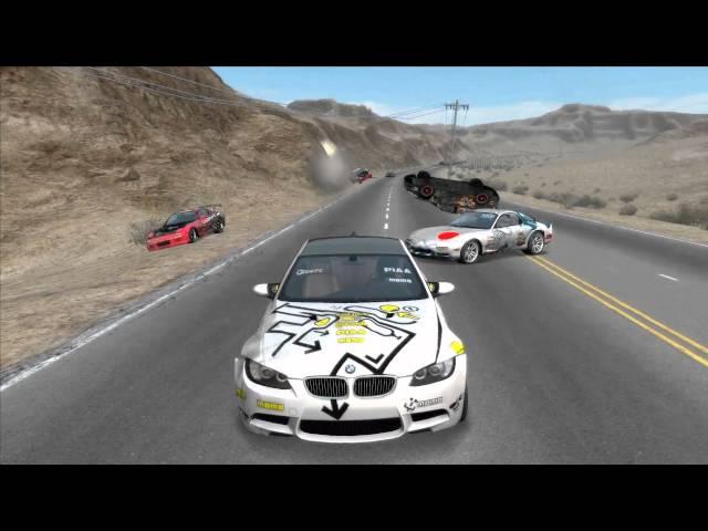 need for speed pro street - 4 crashes in 1 corner