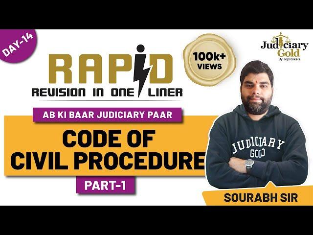 Code of Civil Procedure (Part 1) for Judiciary Exam Preparation | Rapid Revision in One Liners