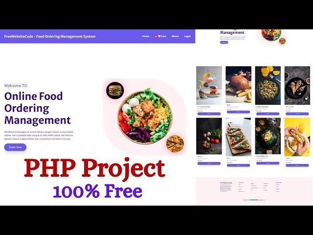 Simple Online Food Order System Project in Raw PHP & MySQL Free Source Code