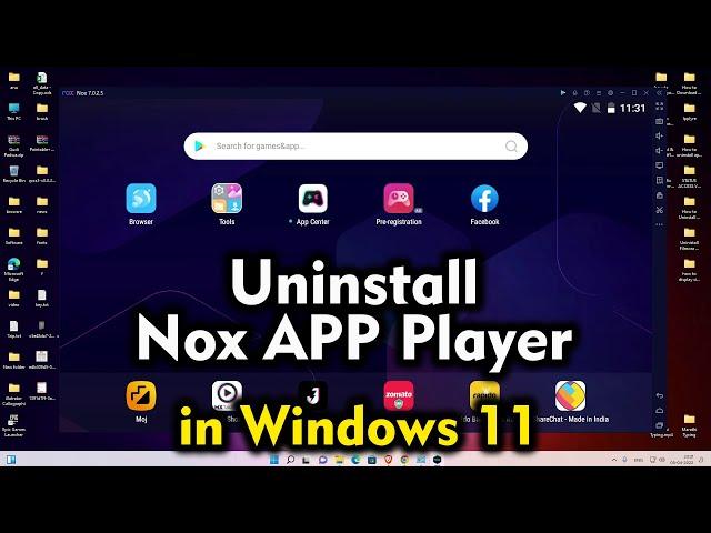 How to Uninstall Nox APP Player on Windows 11