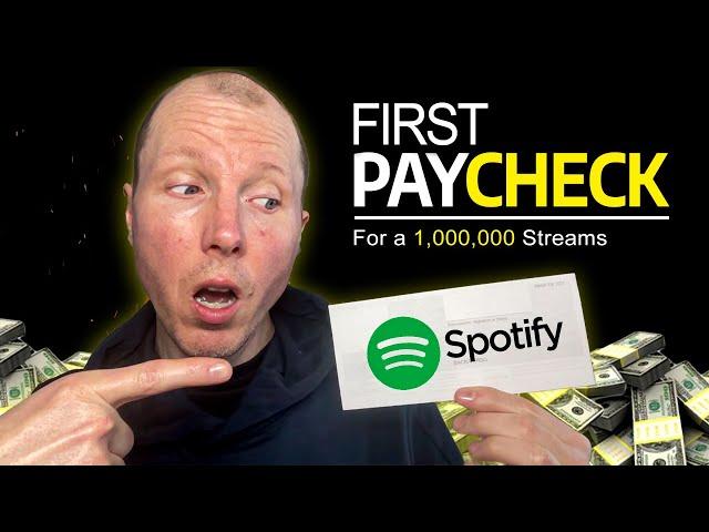 My First Spotify Paycheck For a 1,000,000 Streams!