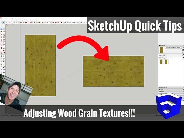 Changing Wood Grain Material Directions in SketchUp - SketchUp Tips for Woodworkers