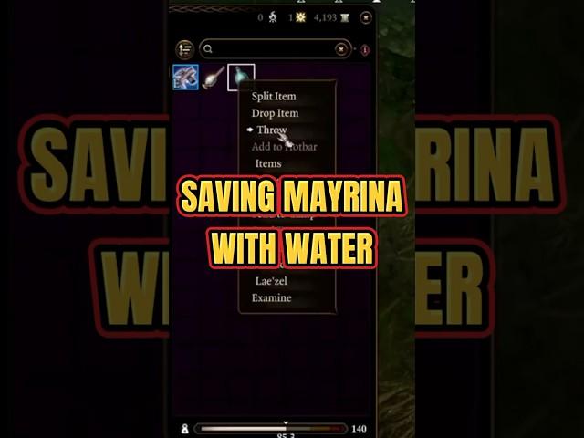 #BaldursGate3 Saving Mayrina from a burning cage & desth with water! #baldursgate #bg3 #gaming #rpg