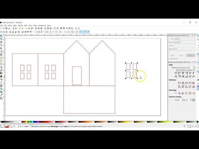 Basic House Design for Laser Cutting (using Inkscape)