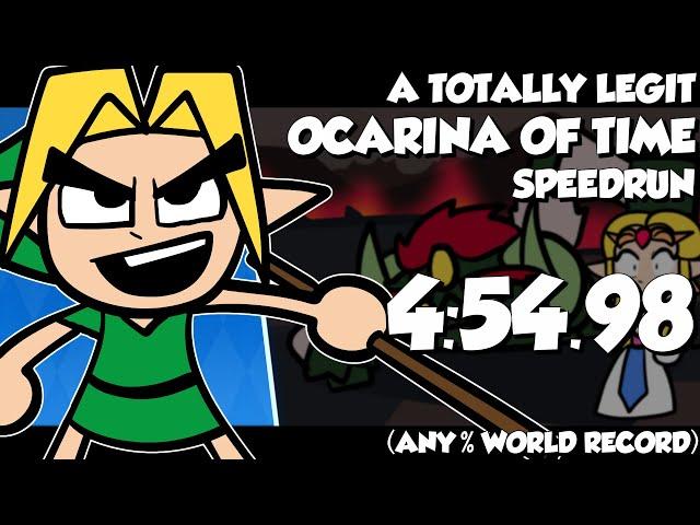 A TOTALLY LEGIT Ocarina of Time Speedrun Cartoon (ANY% WORLD RECORD, SUB 6 MIN)