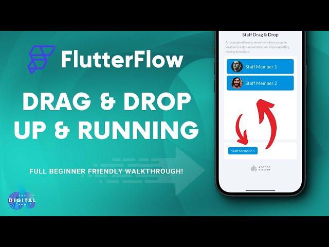 #FlutterFlow Drag & Drop - Up and Running - Full Walkthrough!