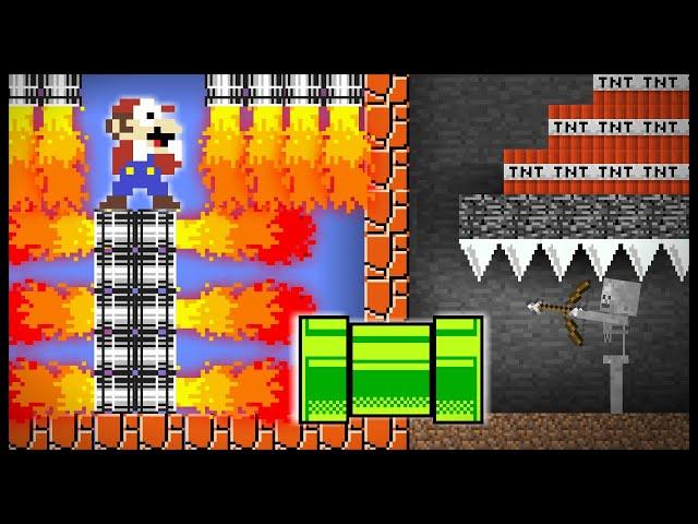 Mario Bros./MinecraftMAZE MAYHEM!! [Super Mario Cartoon Animation]