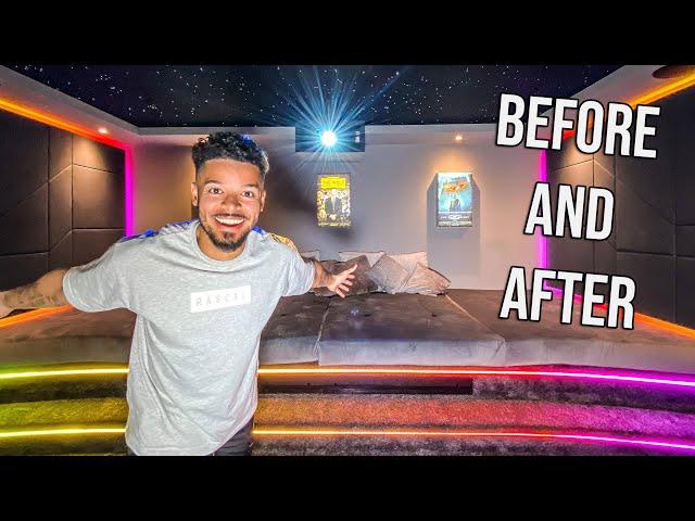 MY HOME CINEMA ROOM TRANSFORMATION! BEFORE & AFTER... | Jeremy Lynch