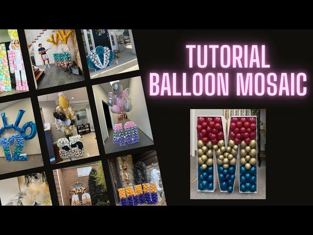 Step by Step Balloon Mosaic Tutorial - How To Make a Mosaic Number and Letters 2023