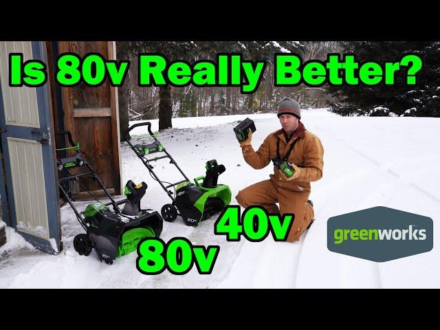  40v vs 80v Battery Powered Snow Blower - Which Is Better? - Greenworks