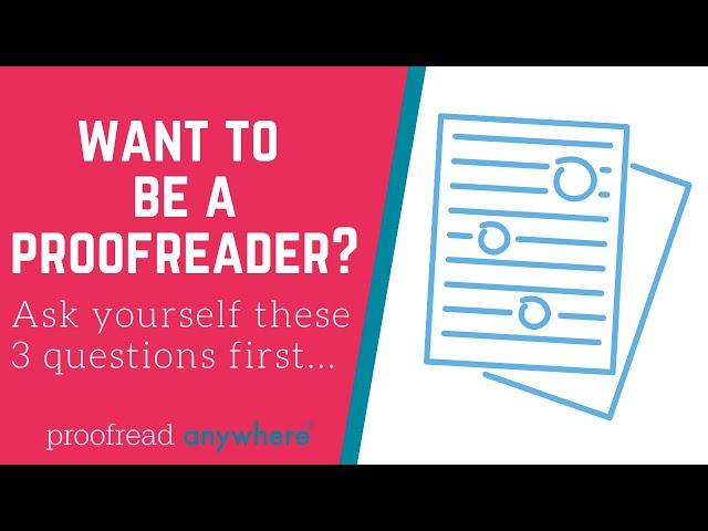 How to know if you would be a good proofreader