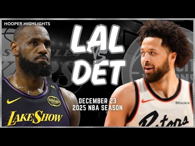 Los Angeles Lakers vs Detroit Pistons Full Game Highlights | Dec 23 | 2025 NBA Season