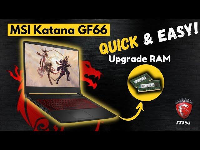 How to Upgrade MSI Katana GF66 (MS-1582) RAM | To Improve Laptop Performance