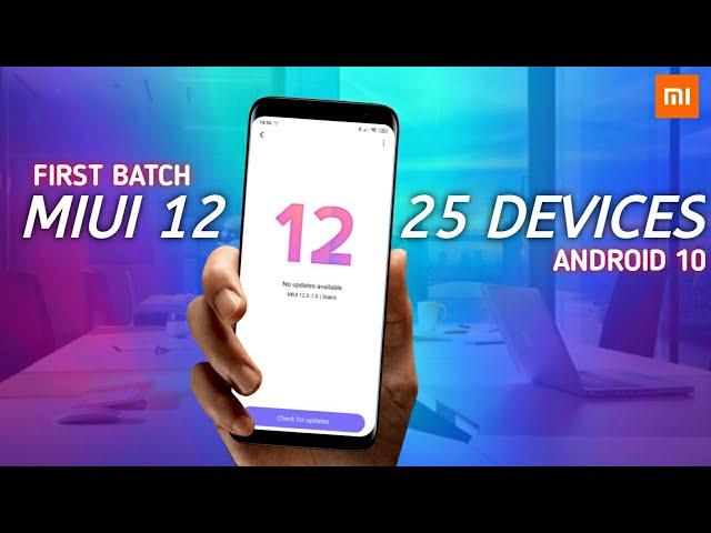 MIUI 12 FIRST 25 DEVICES TO GET EARLY UPDATE