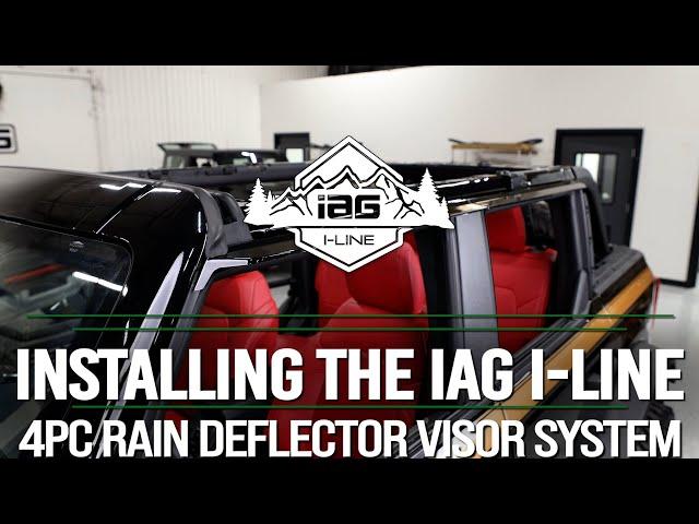 IAG I-Line 4pc Rain Deflector Visor System 2021+ Ford Bronco Four Door Install