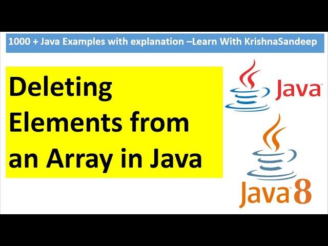 How to delete an element from an array in java?