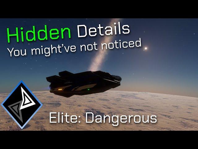 DETAILS in Elite that you MIGHT have missed…