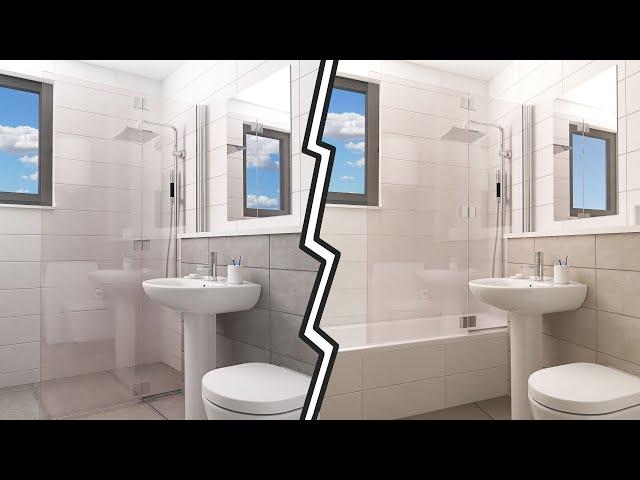 Small bathroom 3d model and Vray render – Sketchup tutorial timelapse