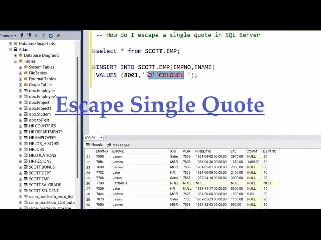 escape single quote in SQL Server