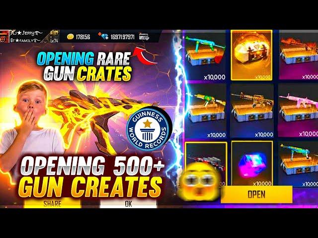  First Time Aj Jeffy 1000+ Gun Crates Buying 20000  Diamond || 0 Dimonds Challenge  FF