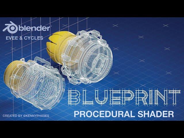 Blender 3D: Blueprint Procedural Shader (DEMO)