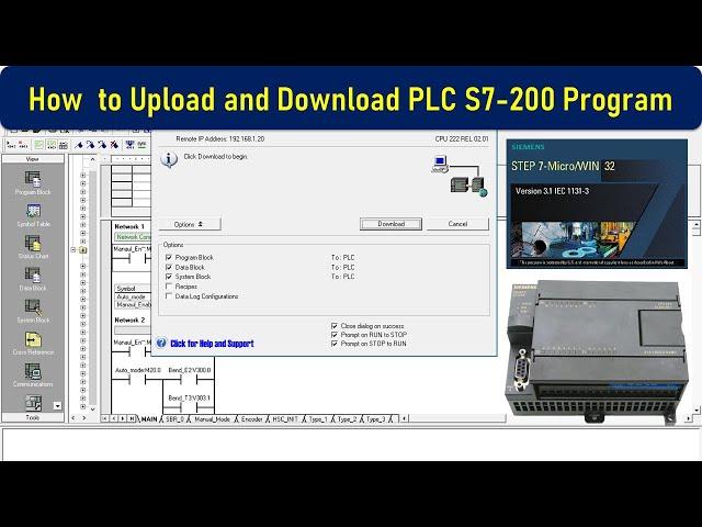 how to upload and Download PLC S7-200 using Step7 Microwin in Window 10 | PLC Siemens | Automation