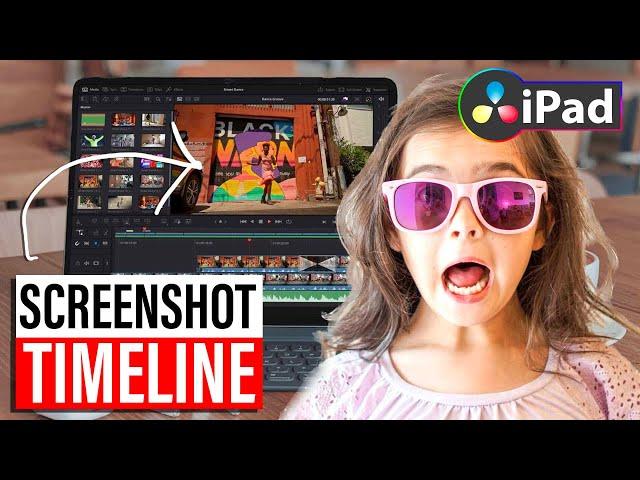 The easy way to take Screenshot from Timeline in DaVinci Resolve iPad