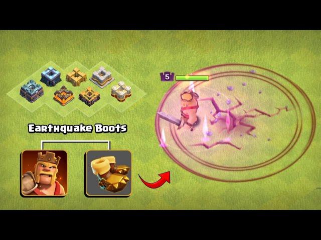 Level 1 Earthquake Boots vs. Every Level Walls! | Clash of Clans