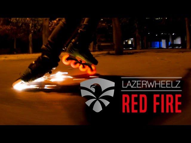 Lazerwheelz - RED FIRE - Freeskate at night