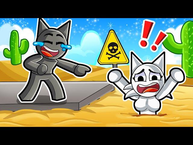 Wenda & Gray TRAPPED IN QUICKSAND! Roblox Sprunki