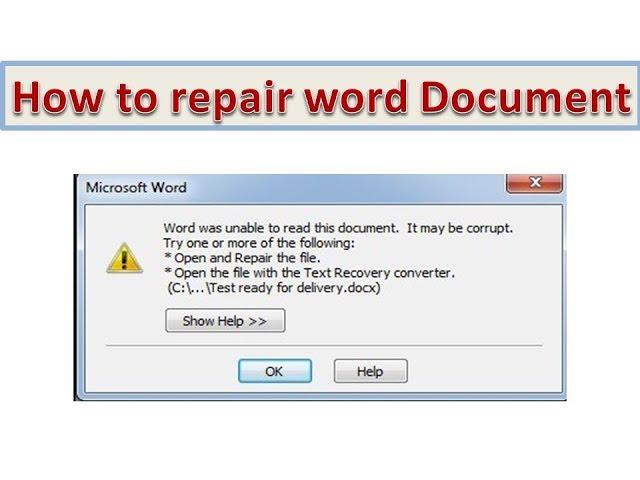 How to Repair and Recover Corrupted Word File without Software