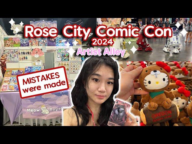 I MESSED UP || Rose City Comic Con 2024 Artist Alley Vlog || Thoughts & Expenses $$$