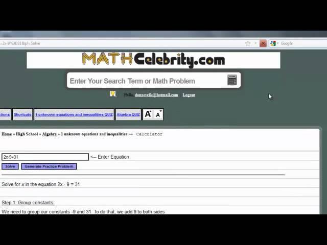 How to use MathCelebrity.com