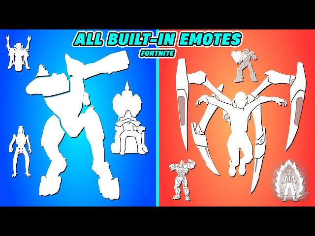 Evolution of Fortnite BUILT-IN Emotes!