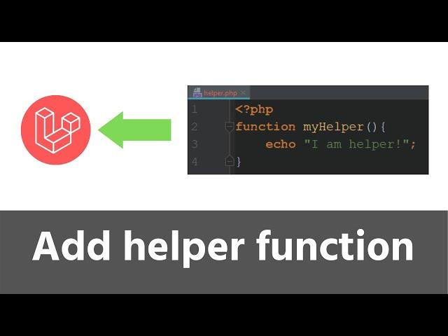 How to add custom helper function in Laravel?