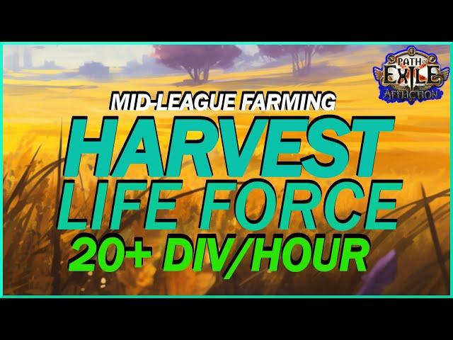 [POE 3.23] Harvest Is Literally Printing Divines! 20+ Div A Hour Farming Lifeforce On Average!