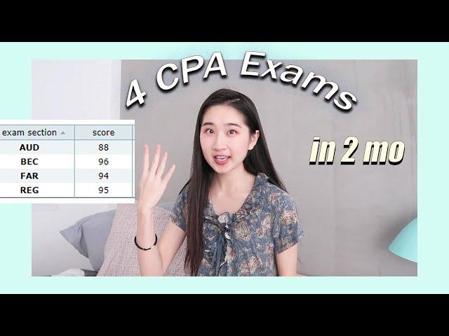 How I passed 4 CPA Exams in 2 MONTHS | secret studying+testing strategies | how to pass CPA fast