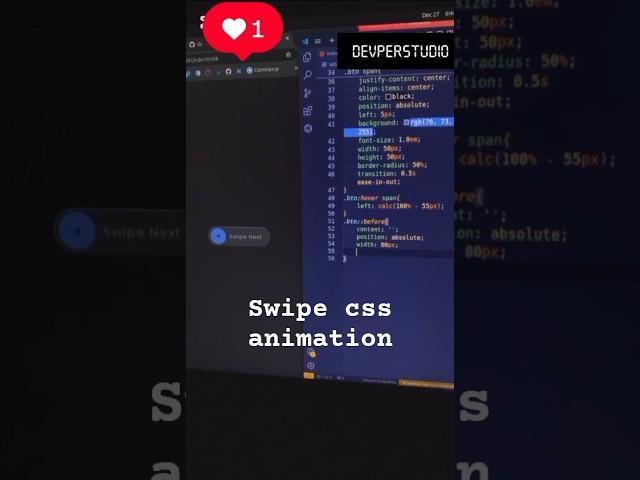 Swipe Button css animation  #shorts #javascript #programming #javaprogramming #html #css