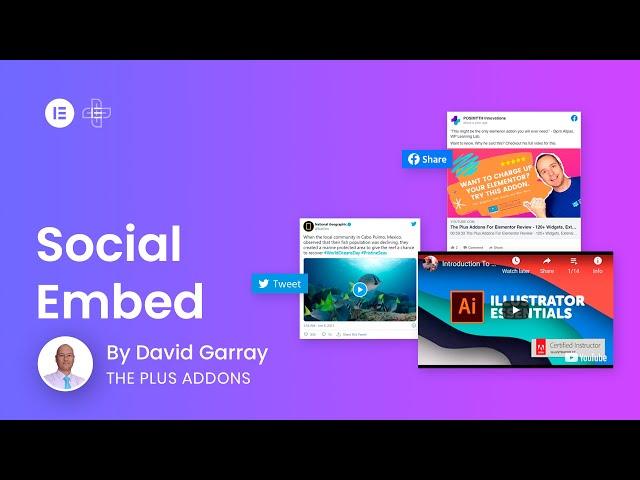 How to Embed Social Media from Facebook, Instagram , Twitter, YouTube etc in Elementor